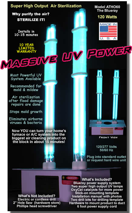 germicidal uvc light air purifier