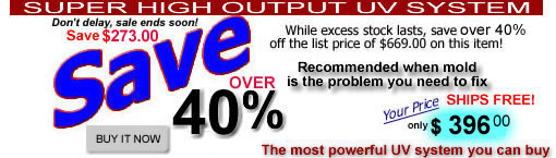 UV Air Purifier discount sale EXPIRES NEW YEARS DAY - 35% OFF UV PRODUCT ON THIS PAGE ONLY WITH COUPON CODE OR 20% OFF MSRP WITHOUT COUPON CODE