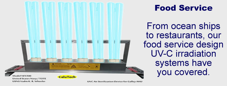 UV air purifiers for food service sanitation